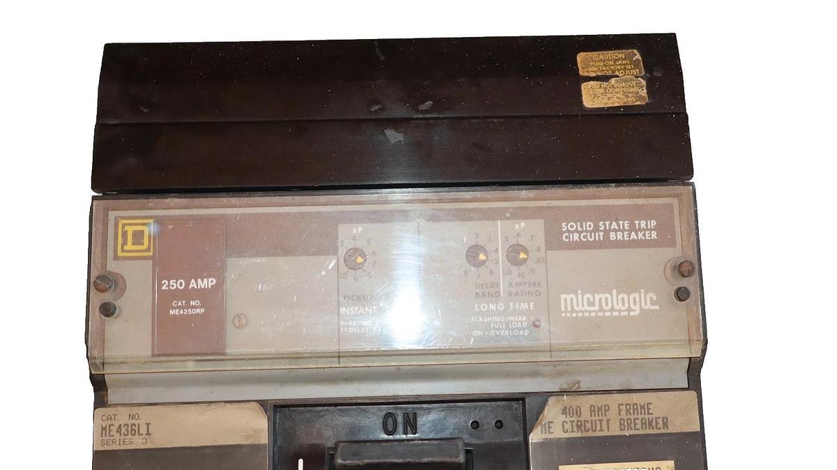 Used Square D I-LINE Breaker ME436LI 400A 400 Amp 600V Micrologic 250A Trip ME4250RP