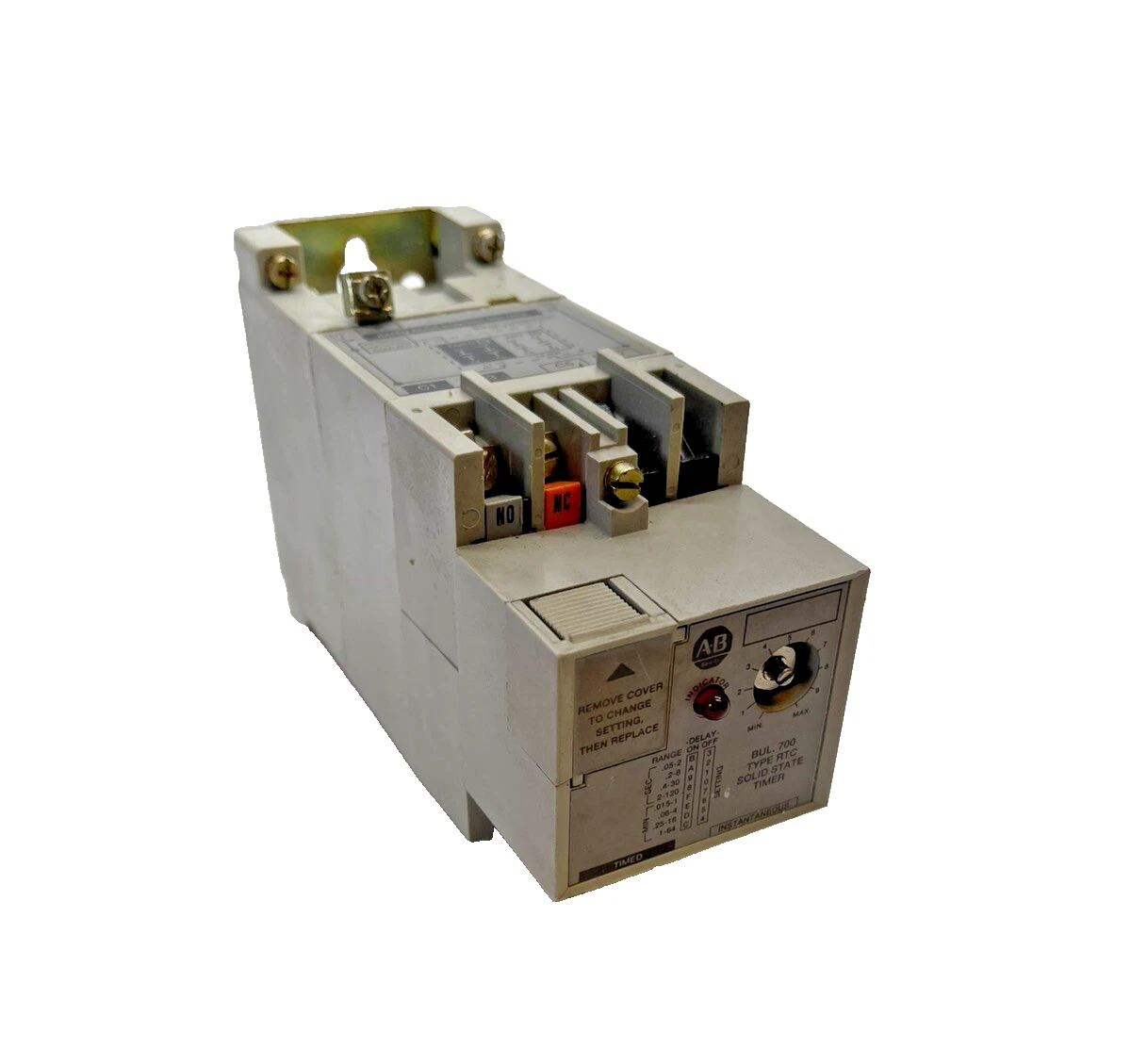 Used Allen Bradley 700 RTC Solid State Timer 700-RTC00110U1 Ser. A 110/120vac 120vdc