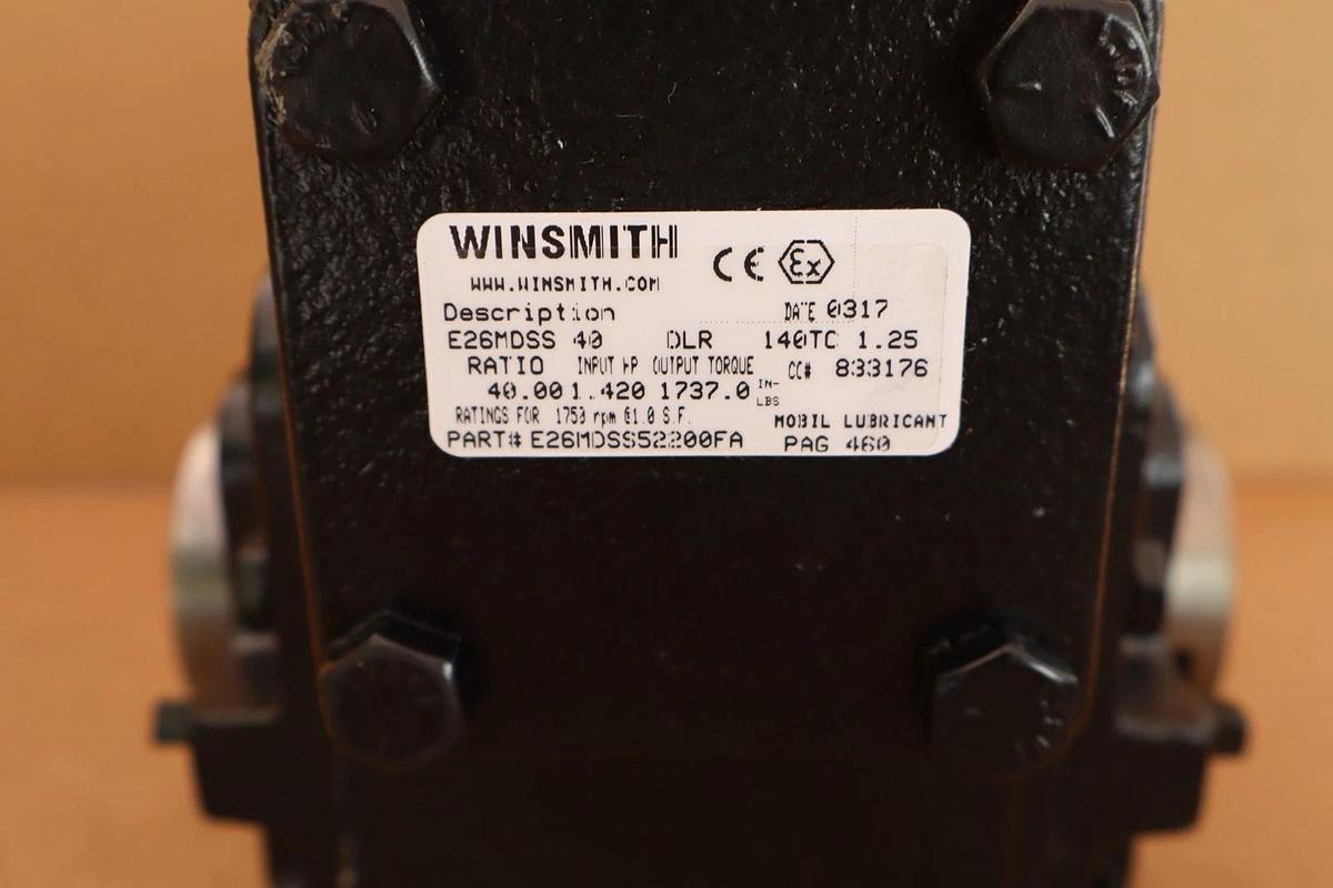 Winsmith SE Encore Gear Box Speed Reducer E26MDSS52200FA E26MDSS 40 DLR 40:1 NEW