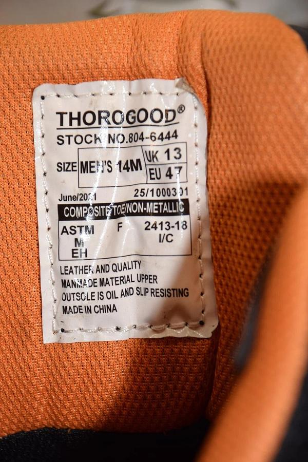 THOROGOOD 804-6444 Men 14 M 6" Lace-To-Toe Composite Safety Toe Gen-Flex2, Black