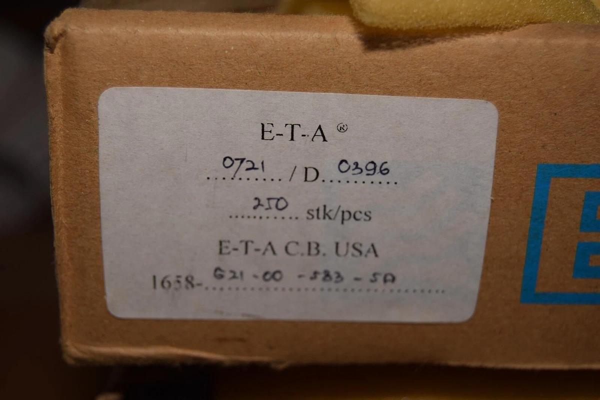 Lot 5  E-T-A ETA 1658-G21-00-S83-5A BREAKER  7-17sec 5A 5 Amp G21 1658 240v 28v