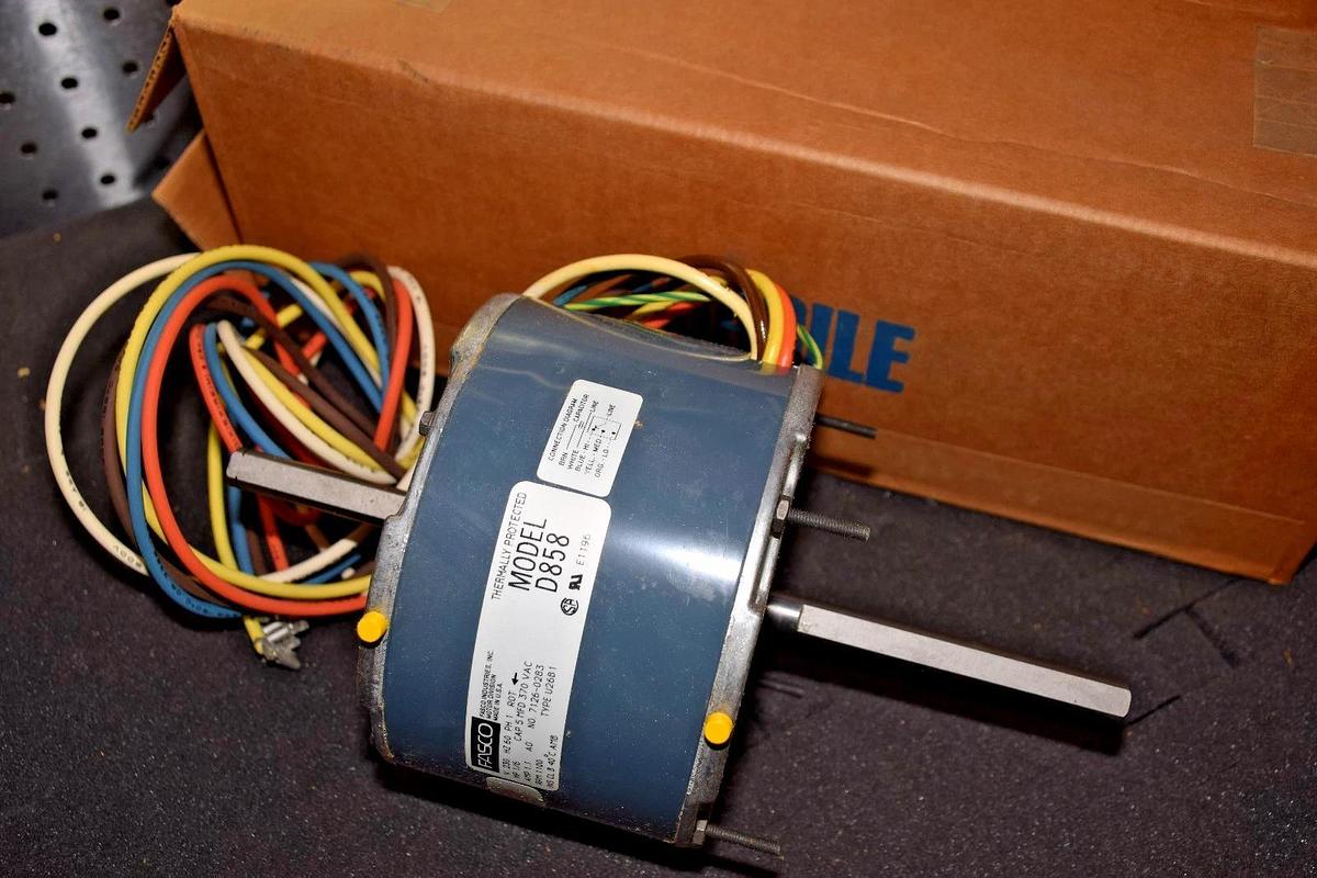 FASCO D858 1/6 HP 1.1 A 230V 60HZ 1100 RPM HVAC SPLIT CAP MOTOR NEW