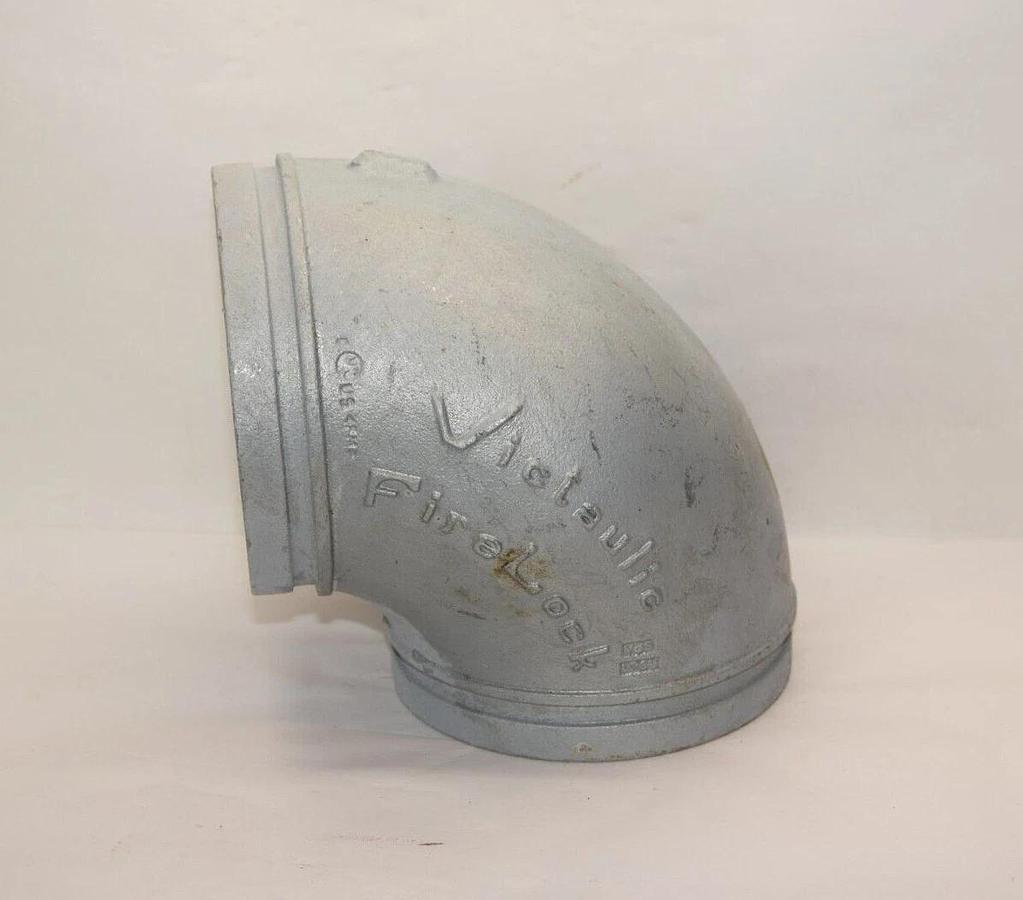 VICTAULIC 6" 6/168.3 001 Firelock Grooved Galvanized 90° 90 Degree Elbow (NEW)