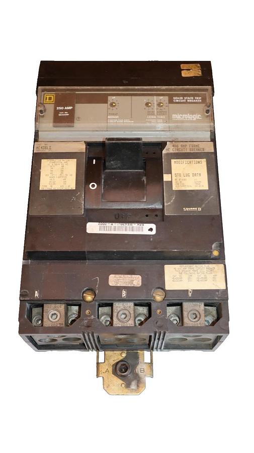 Used Square D I-LINE Breaker ME436LI 400A 400 Amp 600V Micrologic 250A Trip ME4250RP