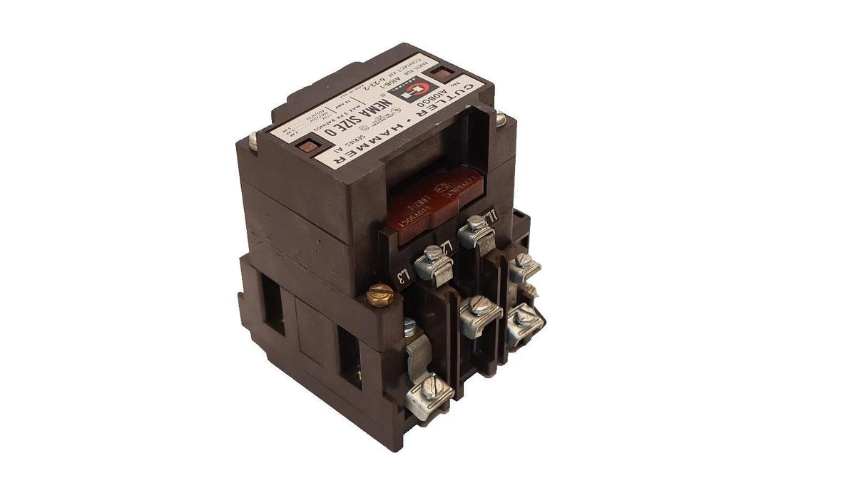 Used Cutler Hammer A10BG0 Nema Size 0 Series A1 110-120V Coil Contactor