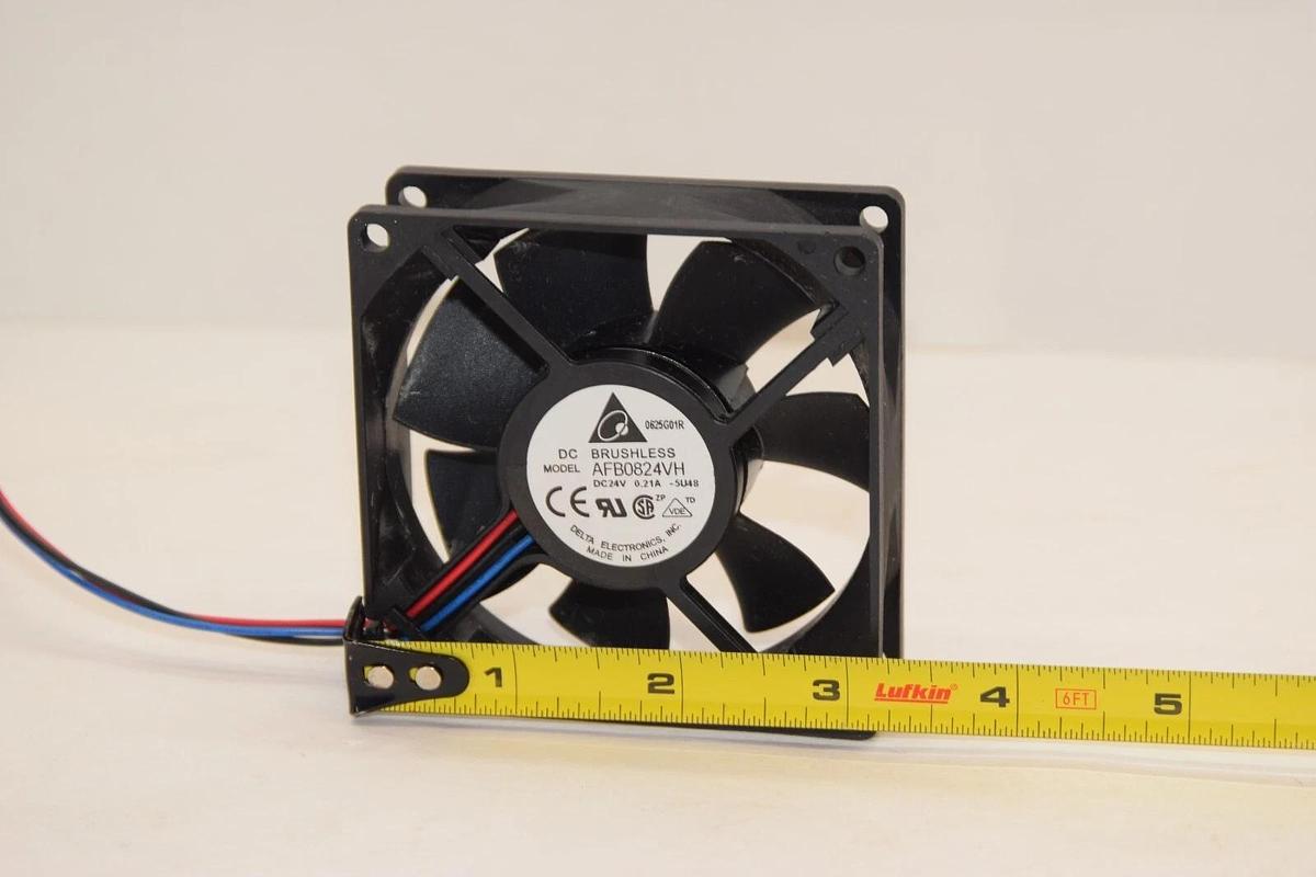 Used DELTA ELECTRONICS AFB0824VH 24Vdc 0.21A 2 Pin DC Brushless Cooling Fan