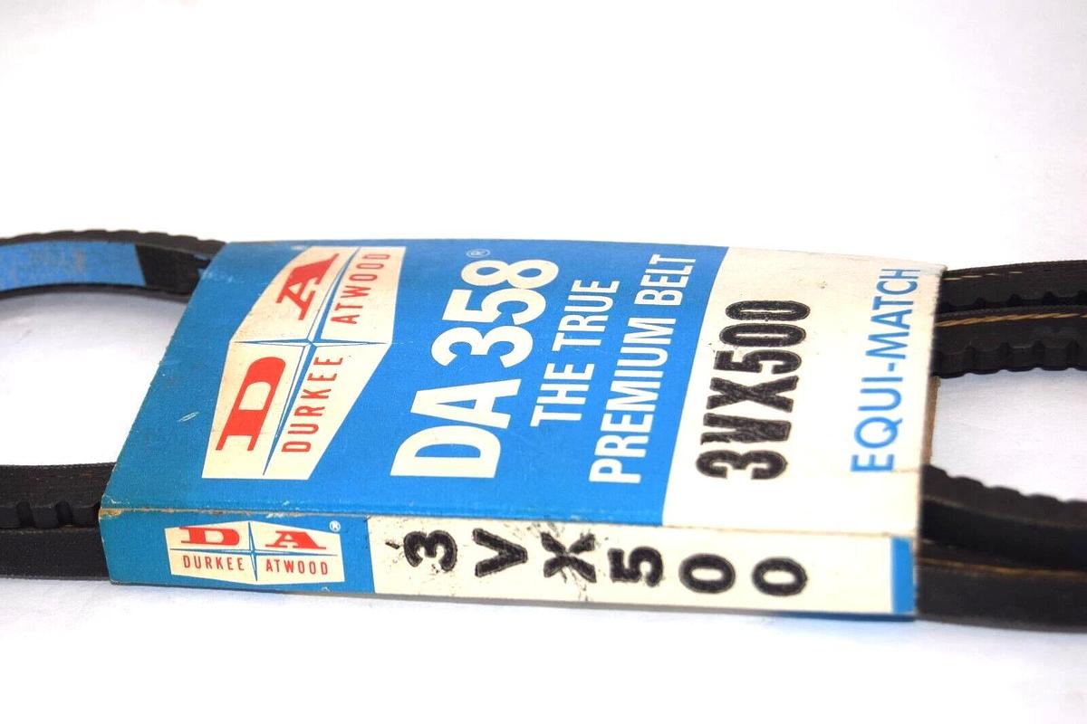 (NEW) DURKEE ATWOOD DA 358 , 3VX500 Equi-Match Cogged V-Belt USA