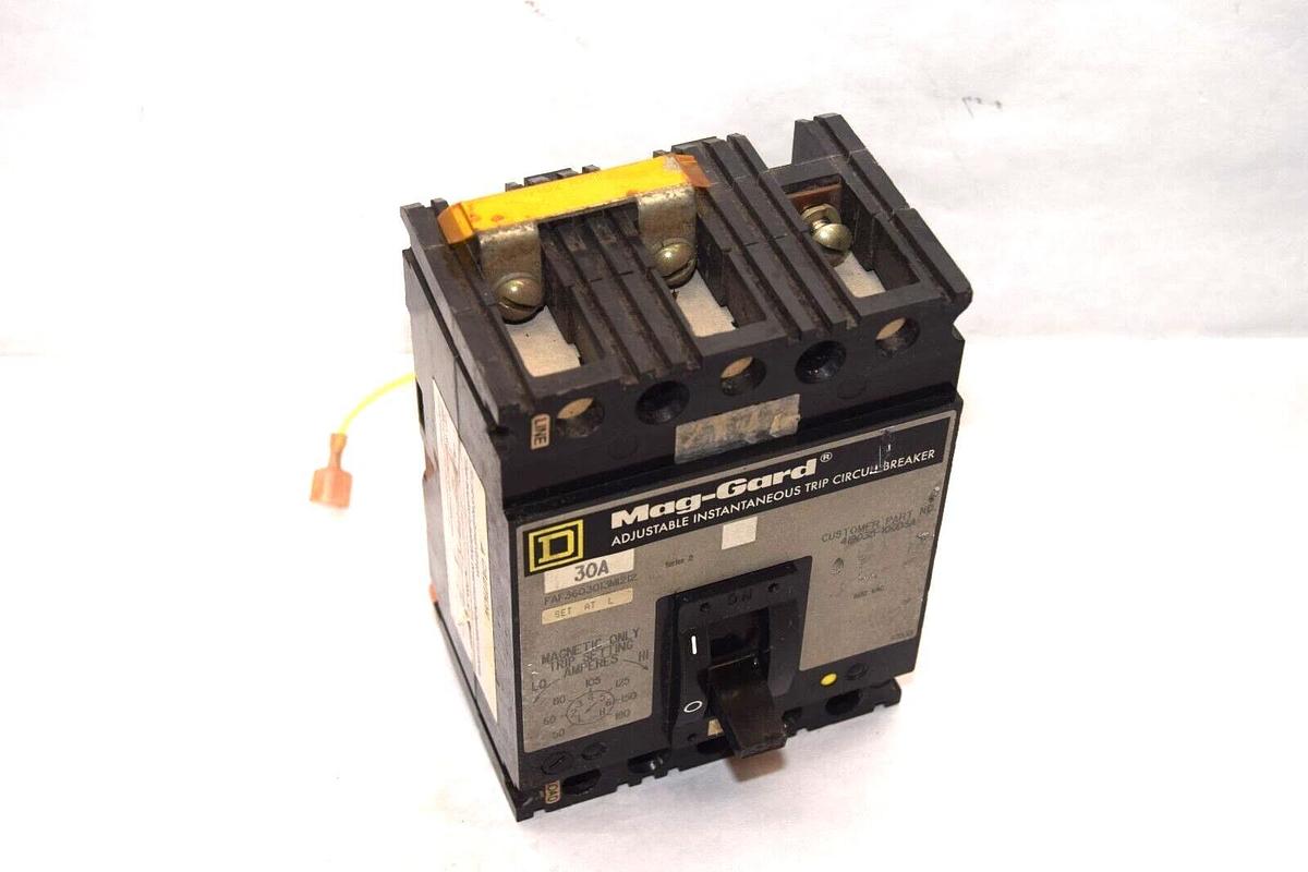 Used SQUARE D FAF3603013M1212 30A 30 Amp 3P 600Vac Circuit Breaker
