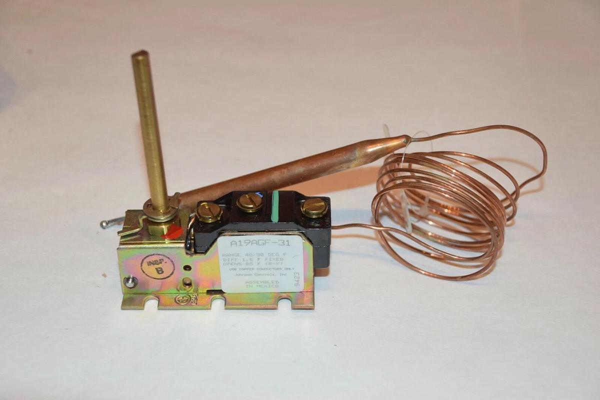 NEW JOHNSON CONTROLS A19AGF-31C A19AGF31C 40/90 DEG 5' CAP TEMPERATURE CONTROL