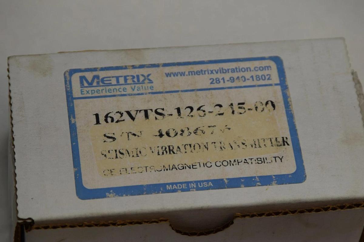 New, METRIX VIBRATION Transmitter 162VTS-126-2-4-5-0-0, 126: 0.8 IPS