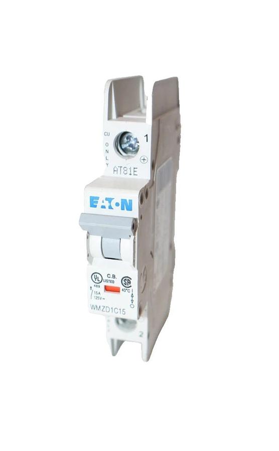 Used EATON WMZD1C15  15Amp 15A 15 Amp 1 Pole 1P 125V Circuit Breaker