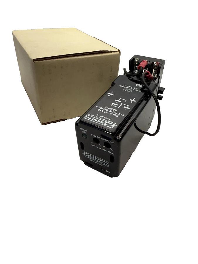 ZENITH K-1187 , K1187 ARSM-3 Solid State Voltage Sensor Relay, With Base (New)