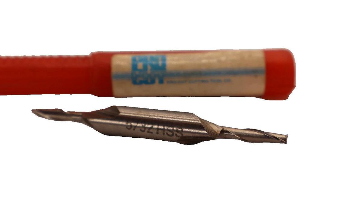 (NEW) PRO CUT II CR50 C5 5/32" x 3/8" HS 2FL DE EM Two Flute Double End Mill