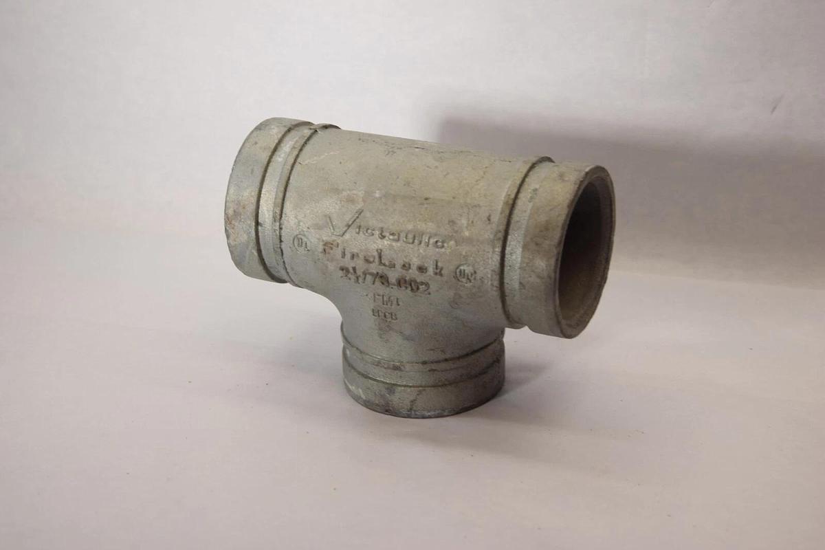 (NEW) VICTAULIC 2 1/2/73-002 C-E=3 IN FireLock Straight Grooved Tee