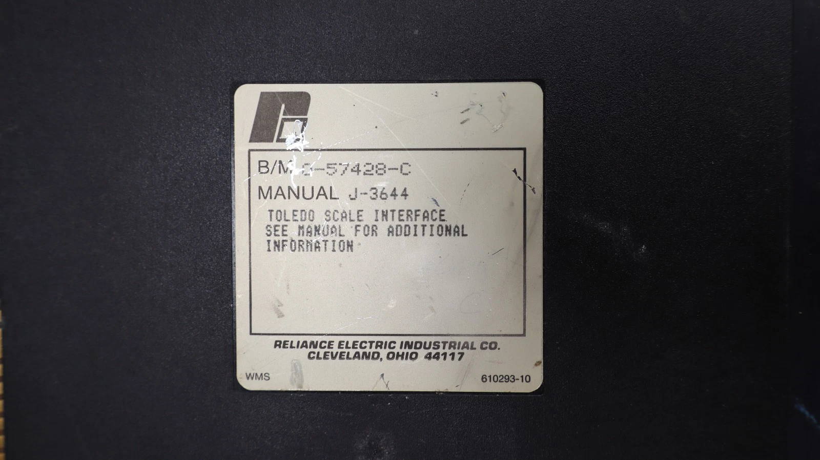 Used Reliance Electric Toledo Scale Interface Module 57428 0-57428-C J-3644