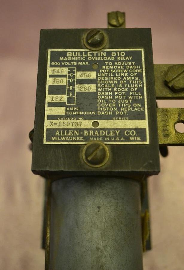 Used Allen Bradley Overload Relay X-180737 X 180737 X180737 600V 600 V