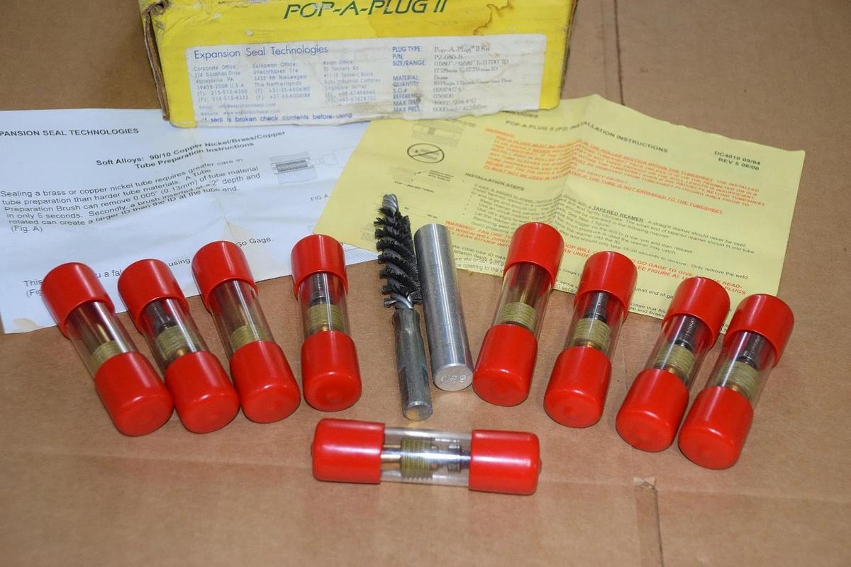 Used Pop-A-Plug II Kit P2-680-B  (9 plugs) 0.680"/0.681 to 0.700" 17.28"mm 17.79mm