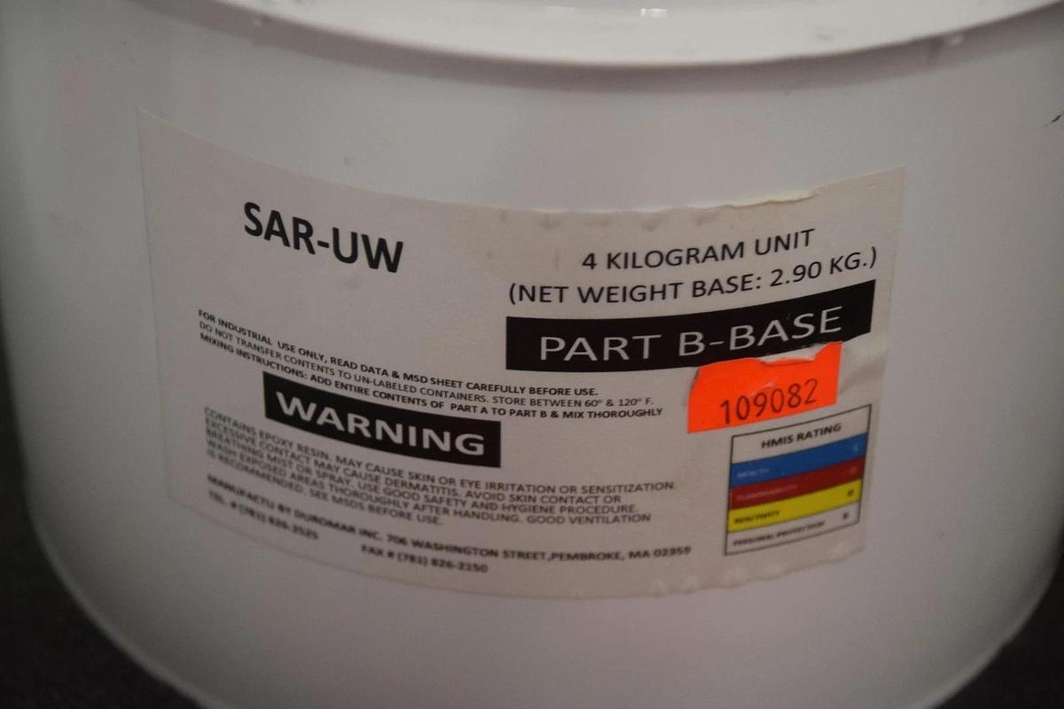 Used DUROMAR SAR-UW UNDERWATER CERAMIC PUTTY 4 KILOGRAM UNIT