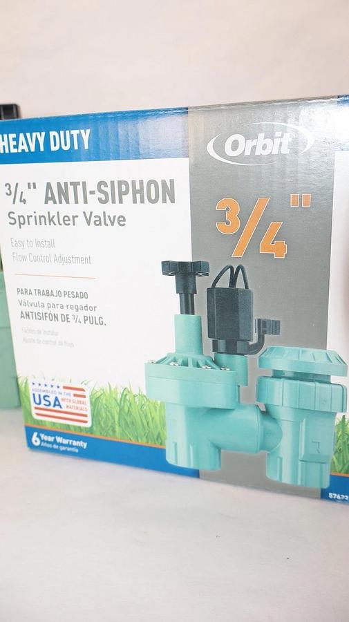 Orbit 57623 3/4" Anit-Siphon Sprinkler Valve (New) USA