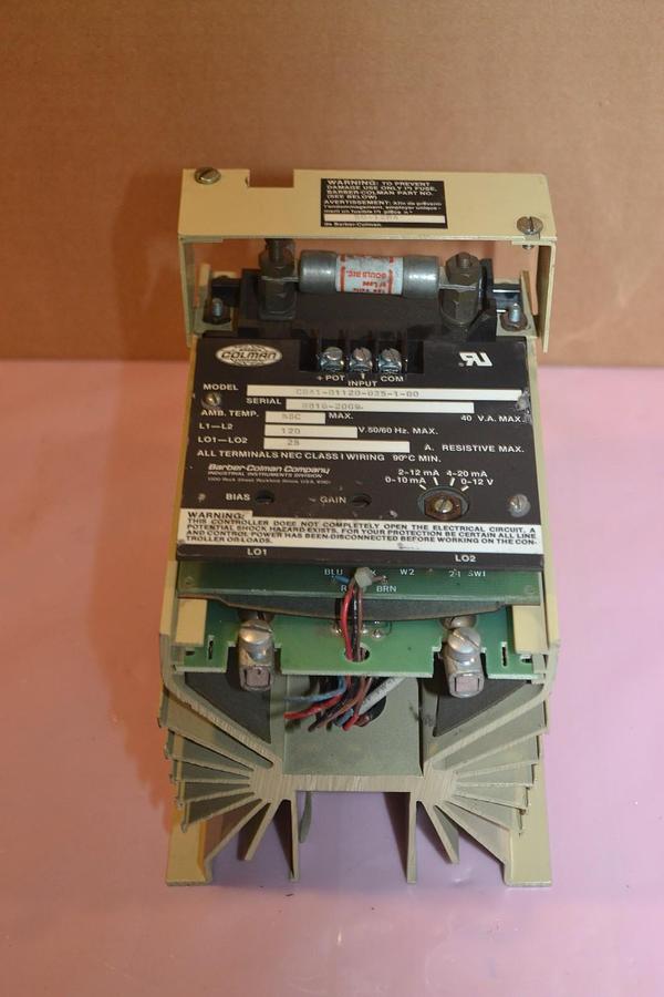 Used BARBER COLMAN CB41-01120-025-1-00 CB4101120025100 CONTACTOR SOLID STATE 25A 120V
