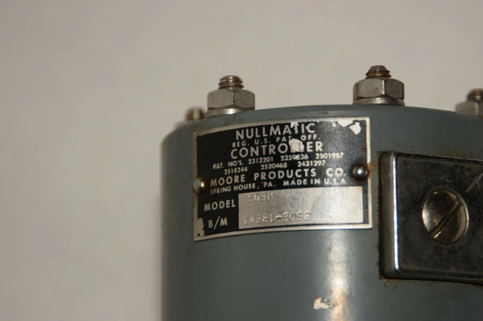 (NEW) MOORE 509M Nullmatic Controller Pneumatic Transmitter