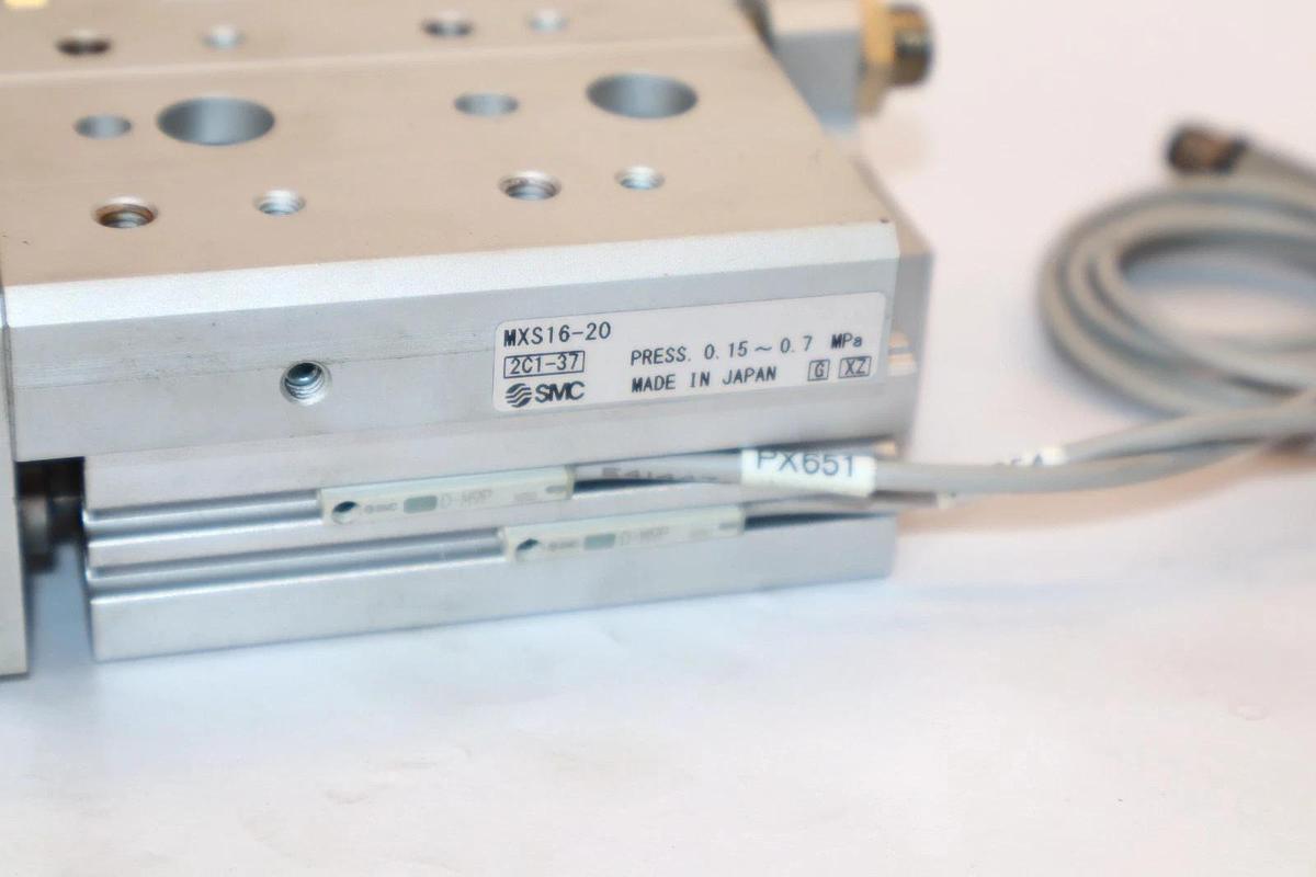 Used SMC Pneumatic Slide Table Cylinder MXS16-20 MXS1620 0.15-0.7MPa