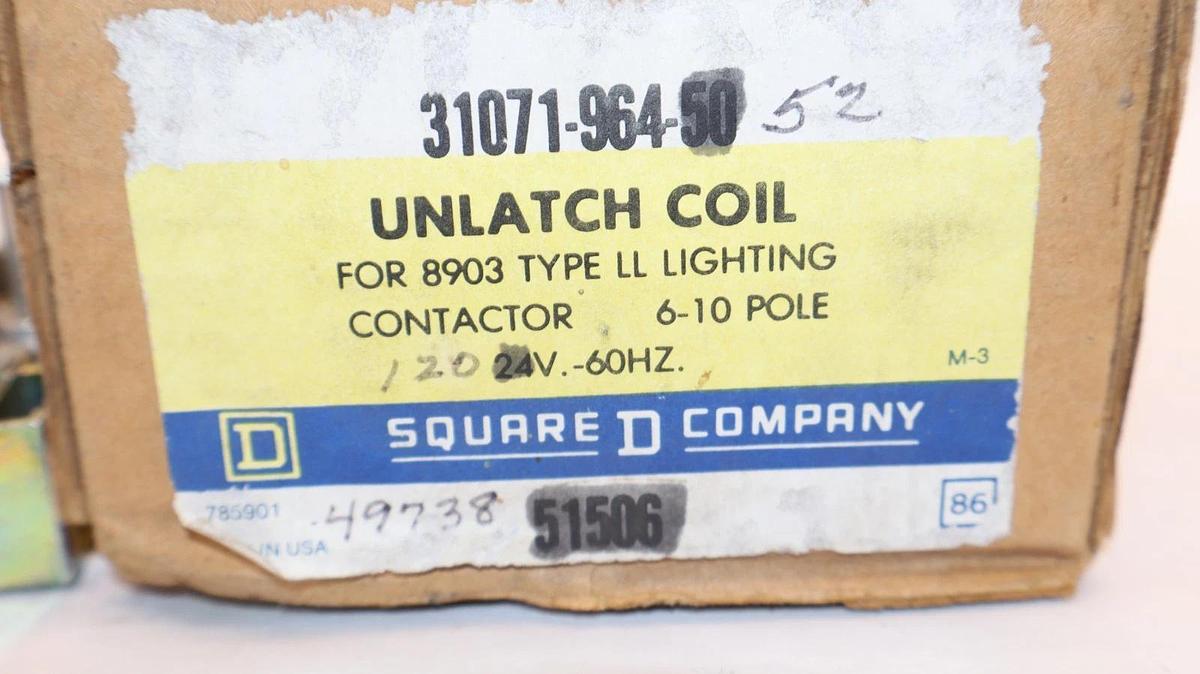 Square D Unlatch Coil 120V 31071-754-50 , 31071-964-50 , 31071-964-52