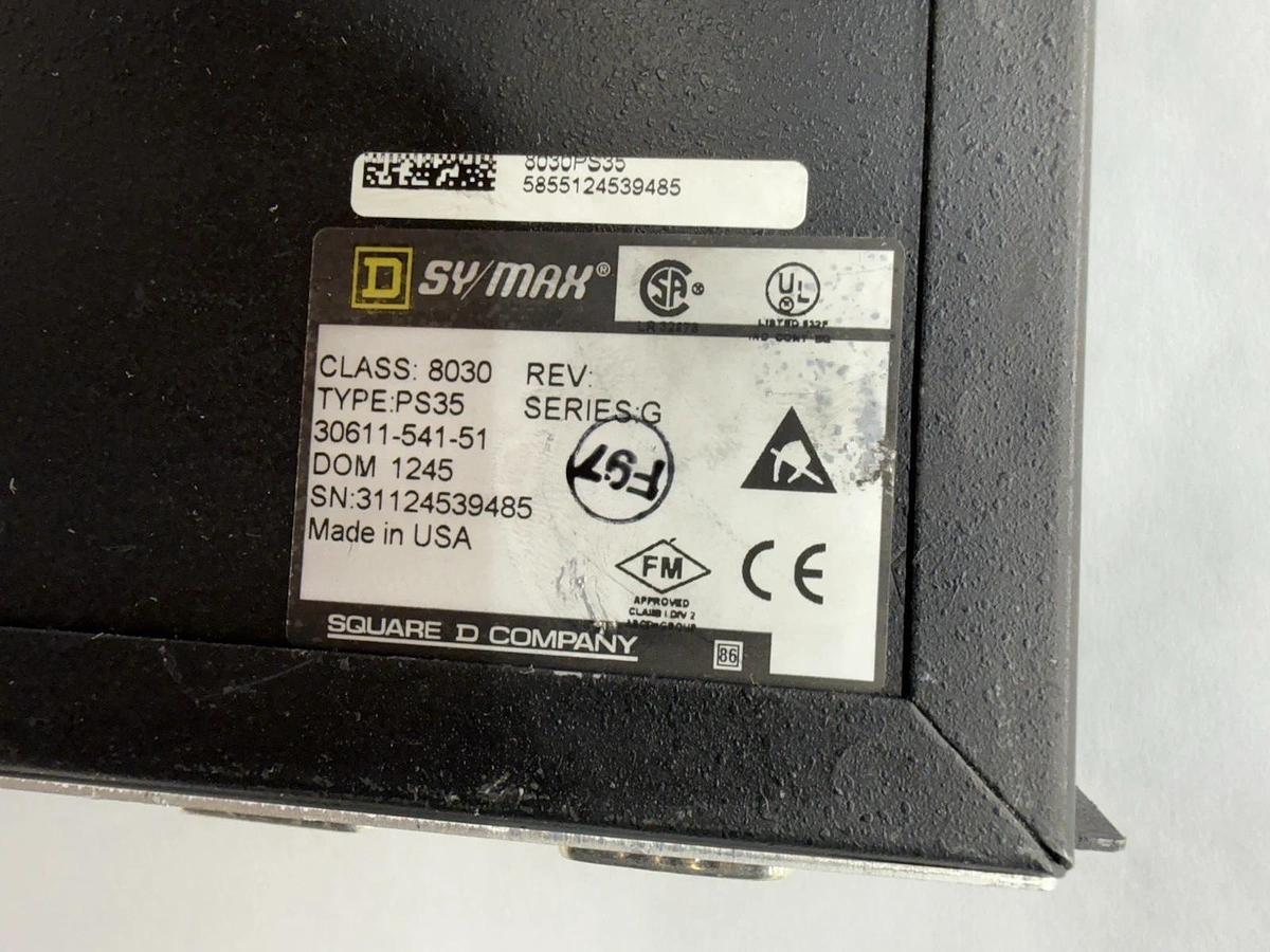 SQUARE D SY/MAX PS-35, G, 30611-541-51 Power Supply, PS35 PS 35, 8030 PS35 "New"