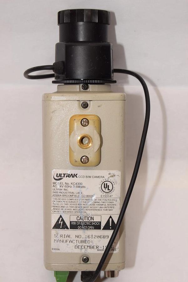 Used Ultrak KC4300 3.5W CCD B/W Security Camera w/2.9-8.2mm 1/3" Computar Lens
