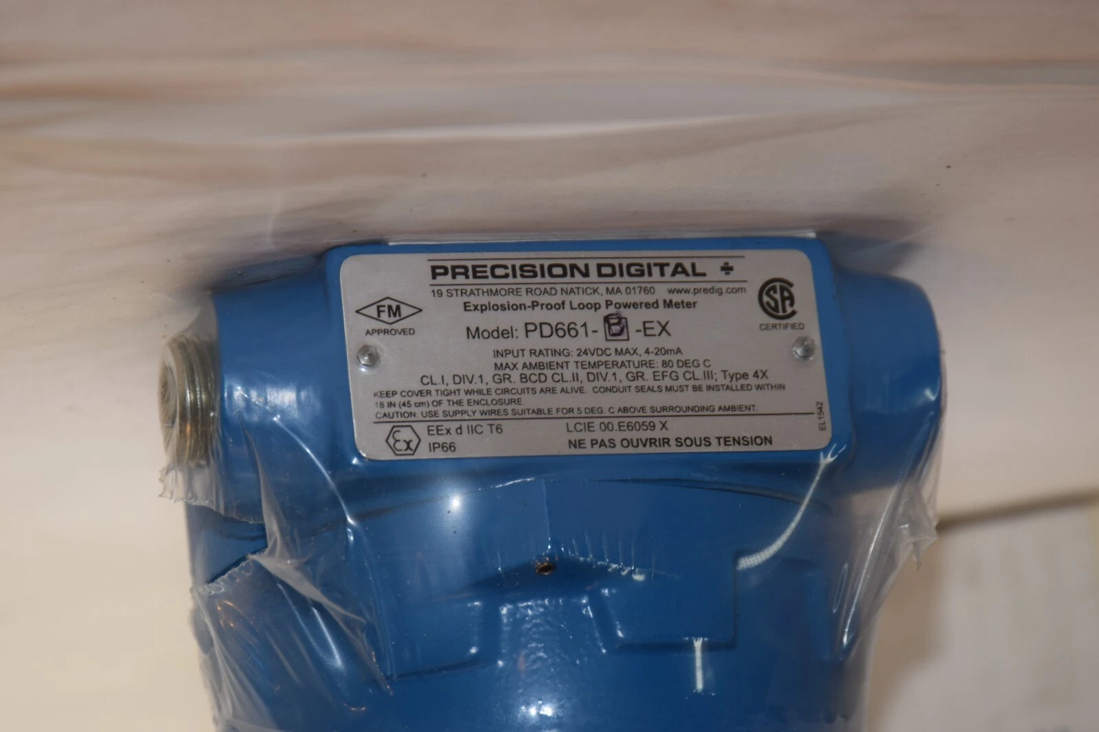 Precision Digital PD661-B-EX Explosion Proof Loop Powered Meter B/L PD661BEX