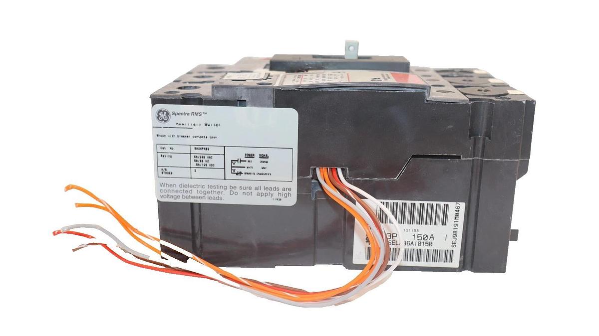 Used GE GENERAL ELECTRIC SELA36AI0150 150A 150 A Breaker SRPE150A Shunt SAUXPAB2 Aux