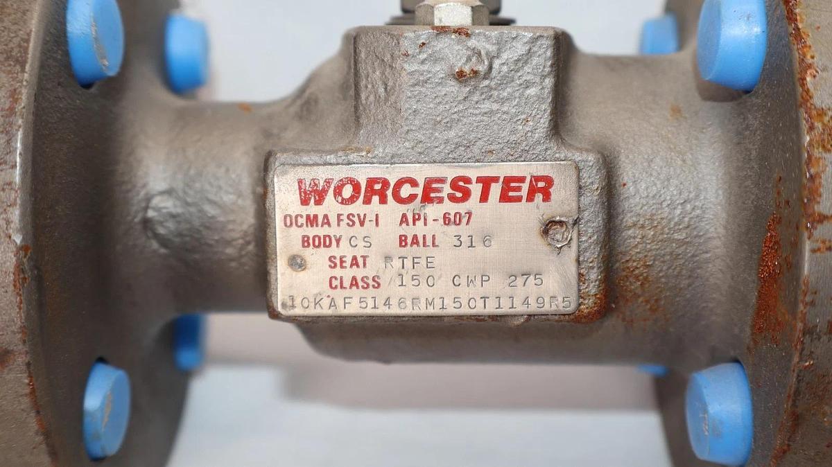 (NEW) WORCESTER Valve OCMA FSV-1 API-607 CS Body 316 Ball