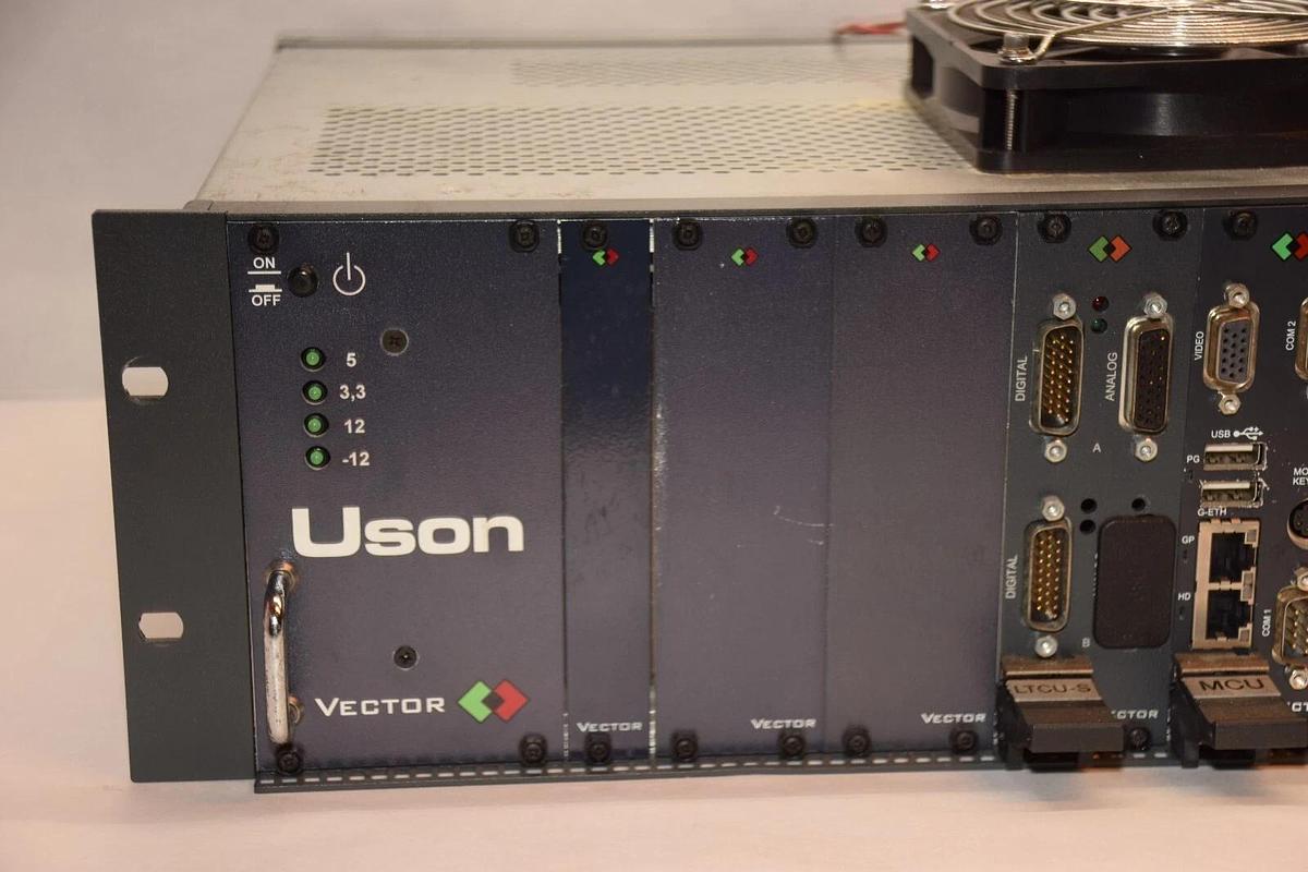 Used USON / VECTOR 51999 99-264Vac 47-66Hz 150W Mount Rack With Power Supply