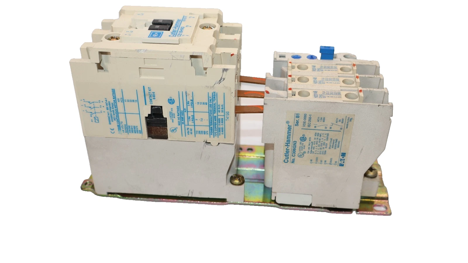 Cutler-Hammer Eaton Starter CE15HN3 C306GN3 660V 60A 60 Amp 120v Coil H2014B