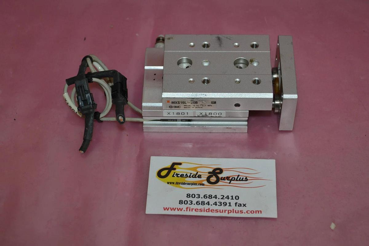 Used SMC VALVE SLIDE TABLE SHOCK ABSORB MXS16L-20B MXS16L 20B MXS16L20B