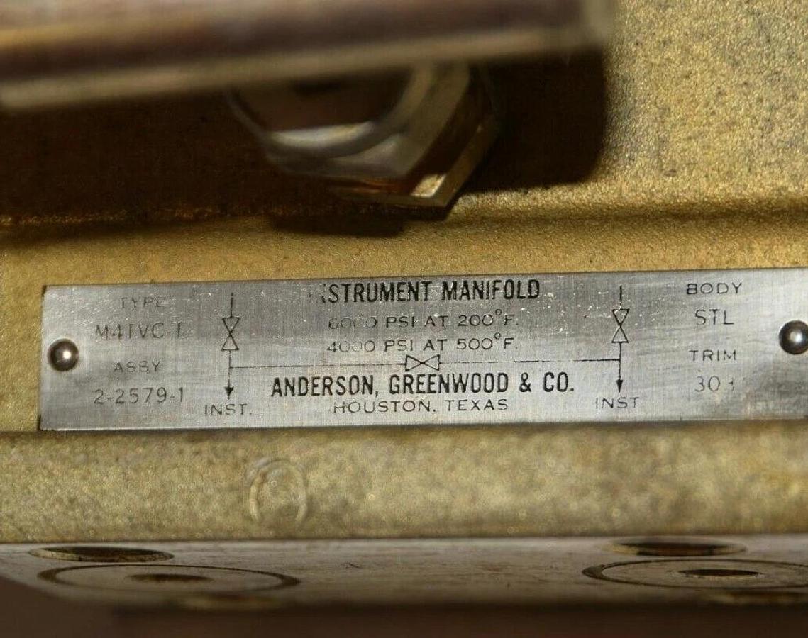 (NEW) ANDERSON GREENWOOD M4TVC-T 2-2579-1 Instrument Manifold Valve