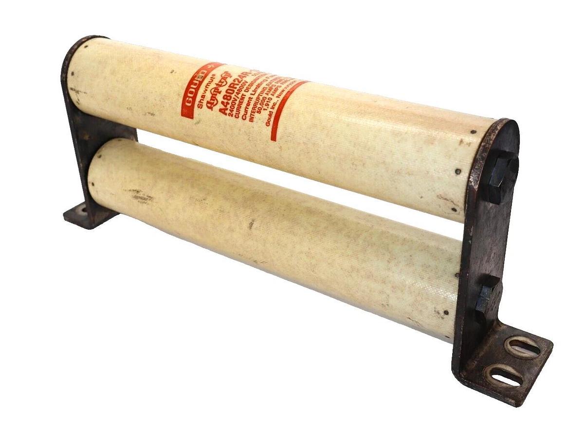 Used GOULD SHAWMUT AMP-TRAP A480R24R-1AB 24R Mounting Back Up Fuse