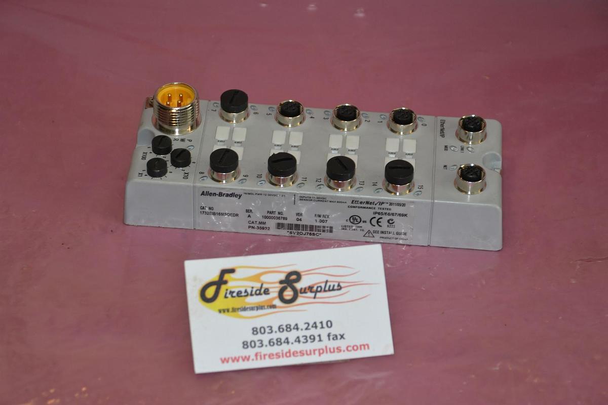 Used ALLEN BRADLEY ETHERNET IP 1732EIB16MSOEDR 10000036789 PN-35932 PN 35932 SER. A