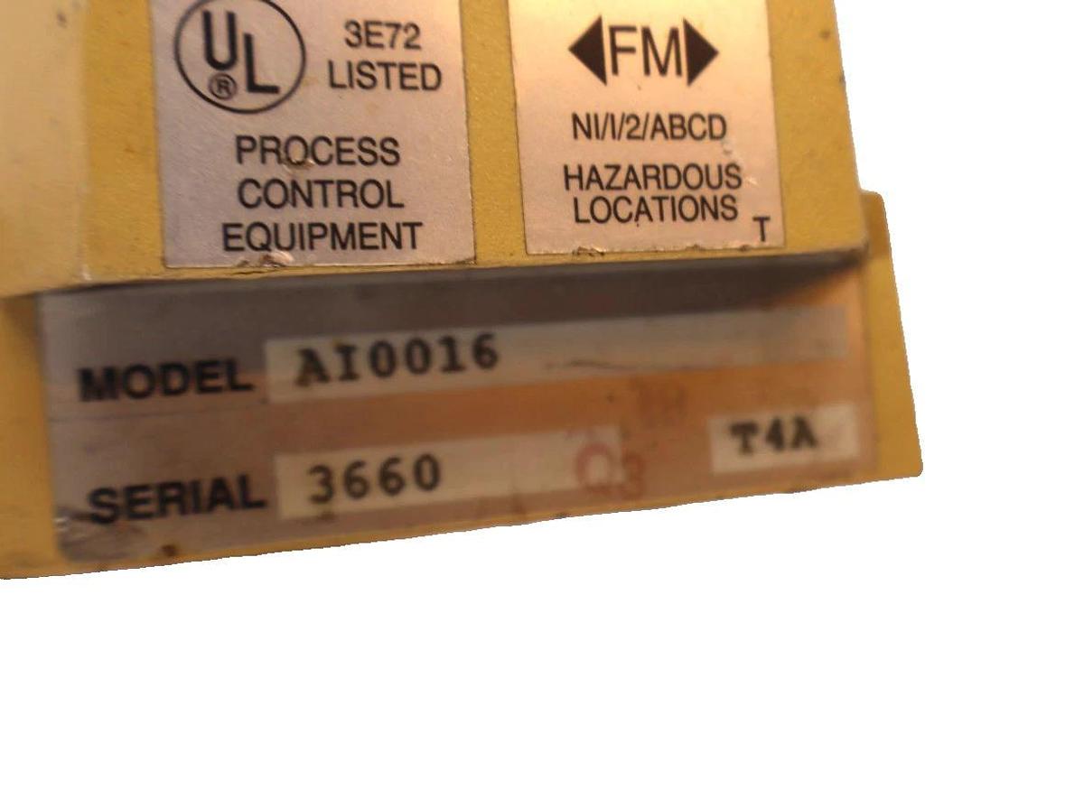 Used Transition Technology Input Module AI-00-16 , AI0016 16 In T/C mV Volt