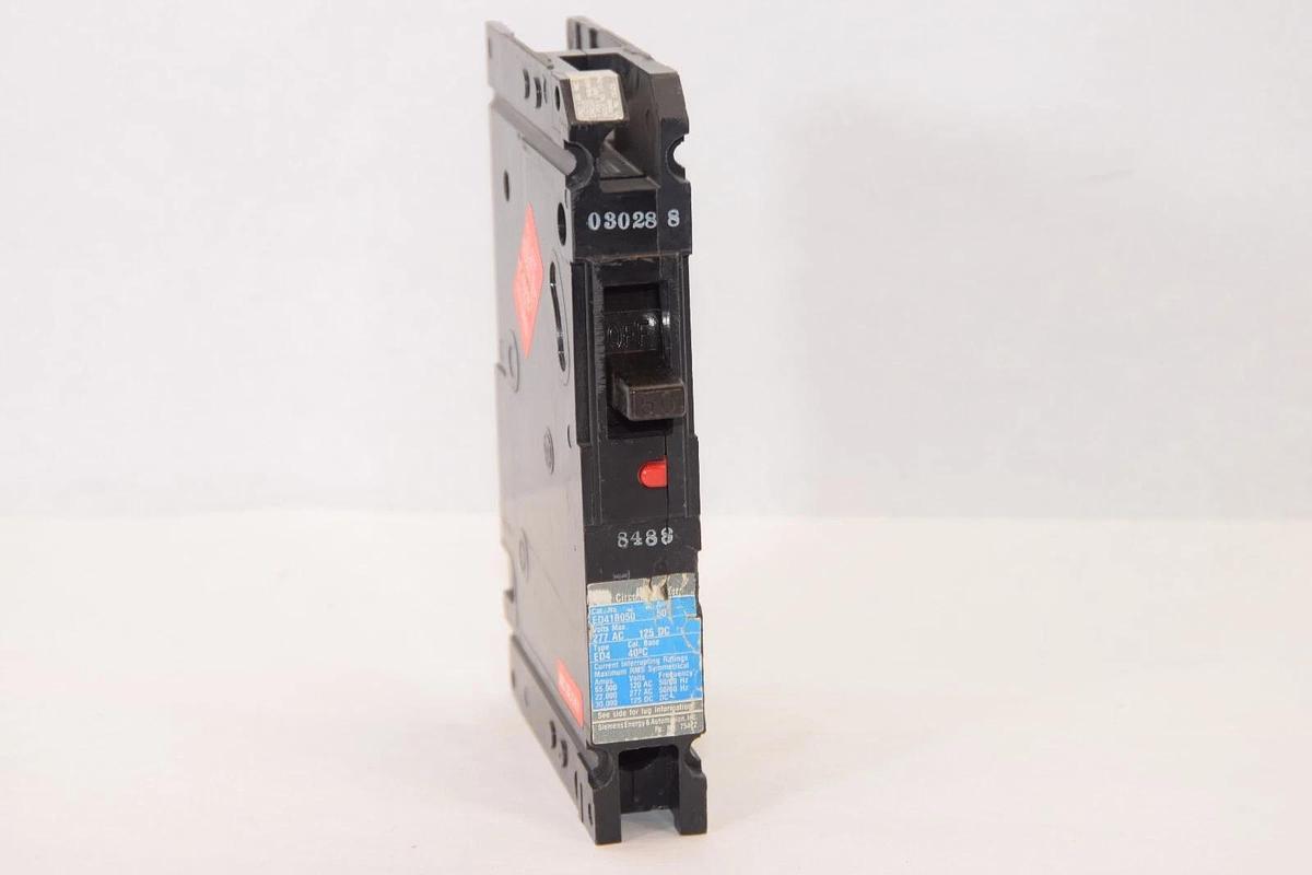 Used SIEMENS ED41B050 50A 50 Amp 277V  Circuit Breaker 1 Single Pole