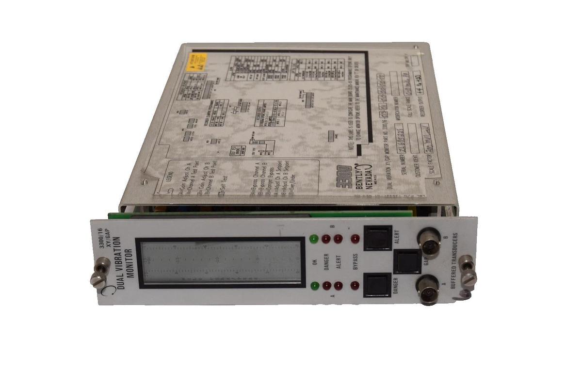 Used Bently Nevada 3300/16-03-01-00-00-00-00 Dual Vibration XY/GAP Monitor Module