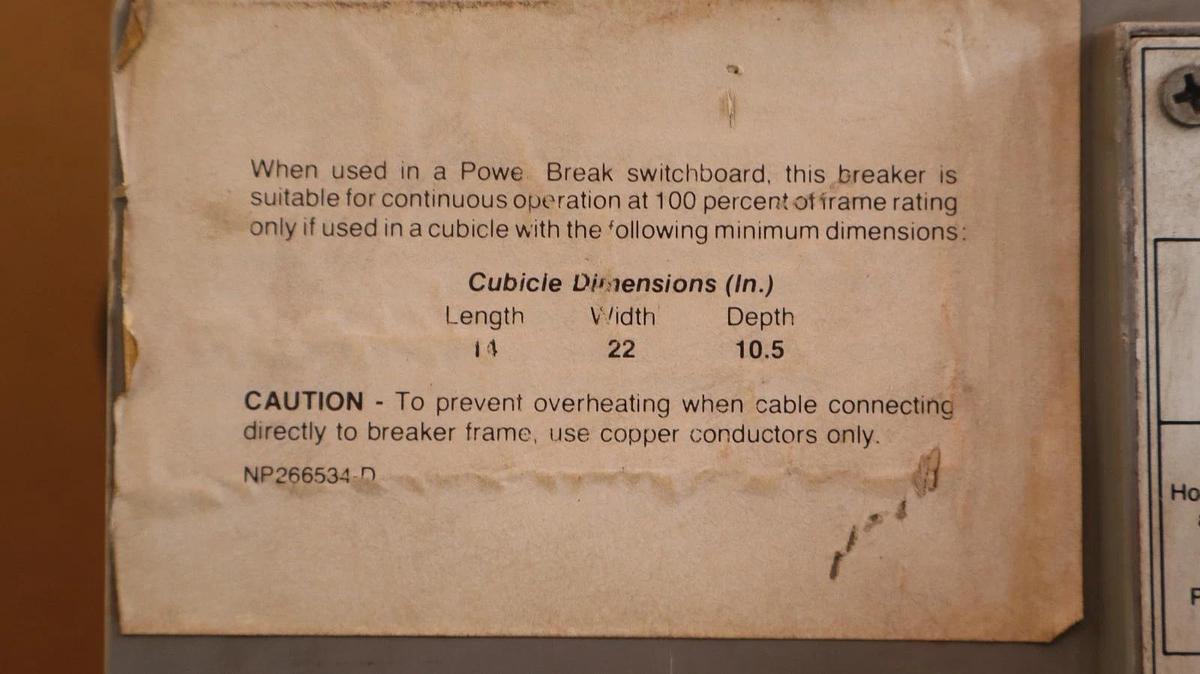 Refurbished GE General Electric Power Break Breaker 400A Amp TP84SSZE1 TS20LSIGT2Z2 GF