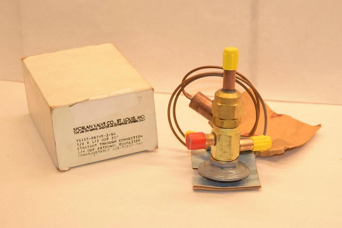 (NEW) SPORLAN VALVE Y1118-BBIVE-2-GA 3/8" x 1/2" odf Thermal Expansion Valve