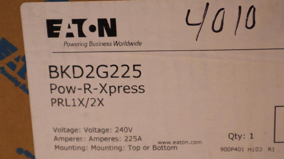 (NEW) EATON BKD2G225 , PDD23G0225TFFL , PRL1X / 2X 240V 225A Main Breaker Kit