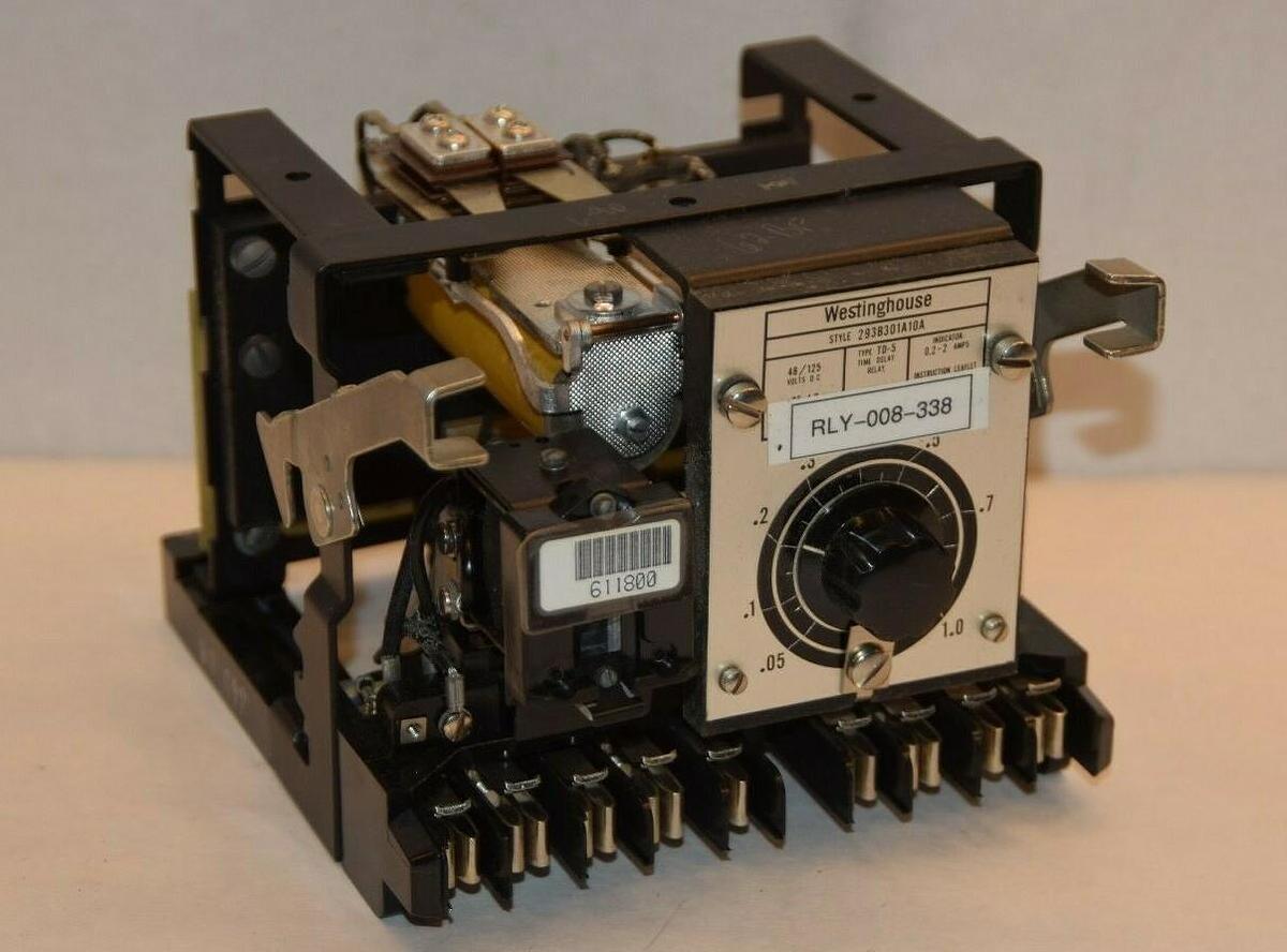 Refurbished Westinghouse 293B301A10A 48/125V Type TD-5 0.2-2A Time Delay Relay