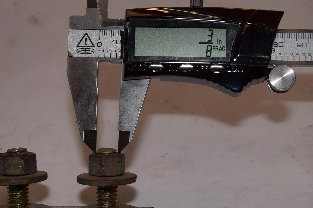 Used 3" x 1-1/2" x 1" x 1-1/2" Brace Bracket with 3/8" Studs  (Lot of 2)