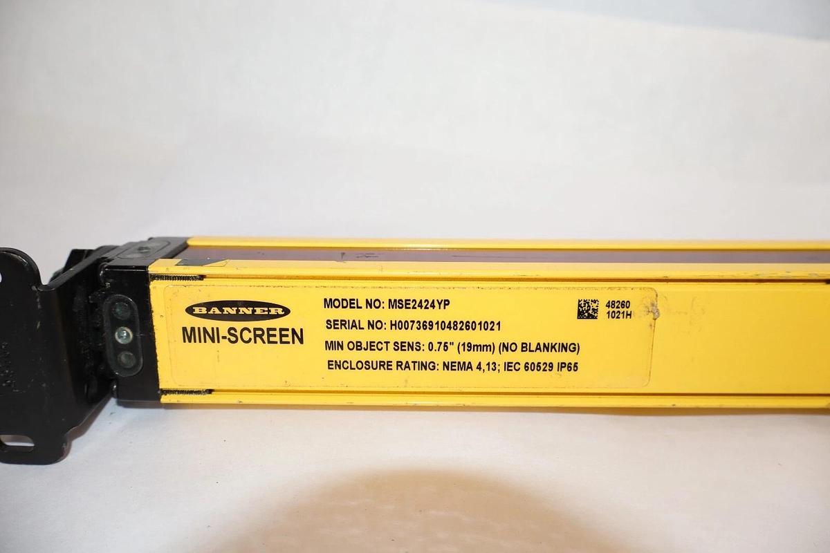 Used BANNER MSE2424YP Mini-Screen Light Curtain Emitter