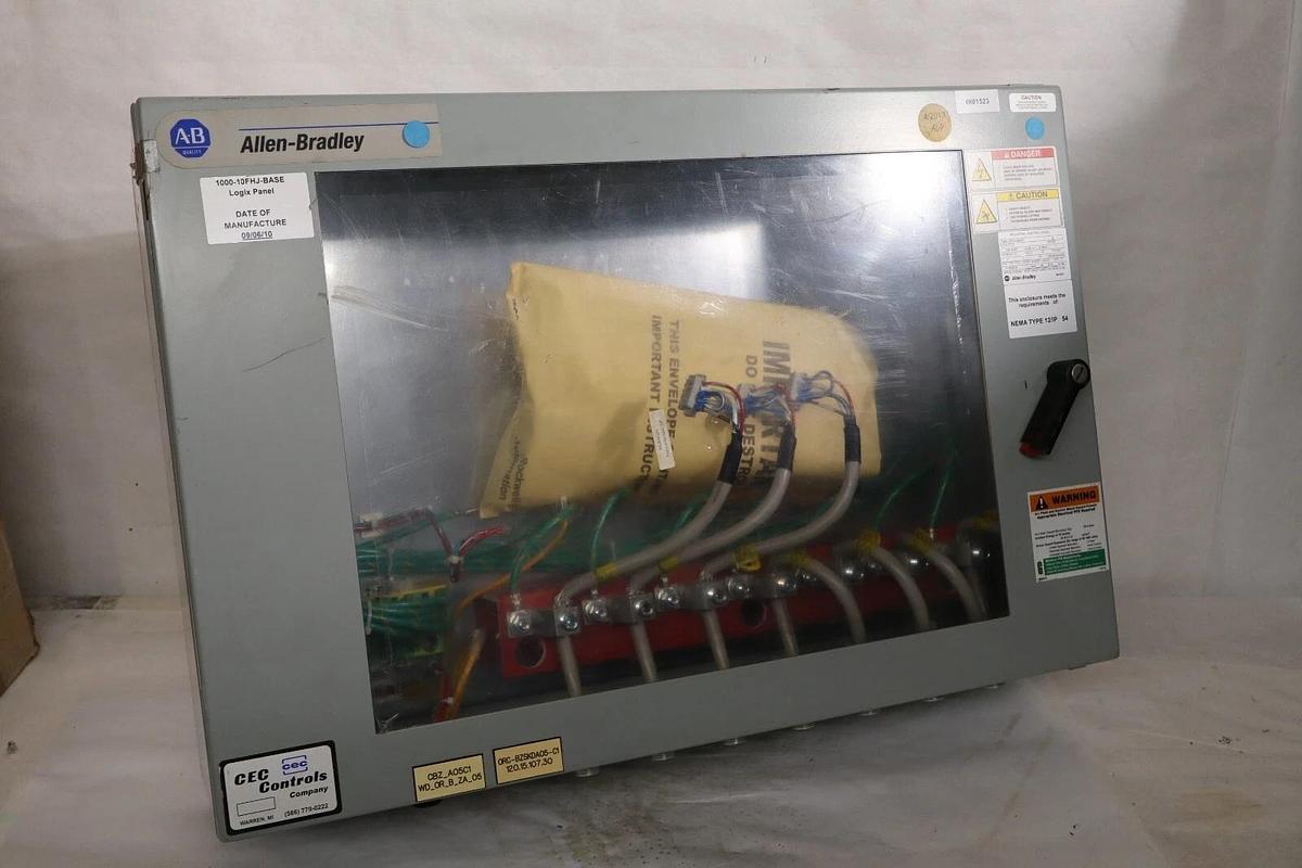 Used ALLEN BRADLEY 1000-10FHJ-BASE Series A Logix Panel Control Panel Box