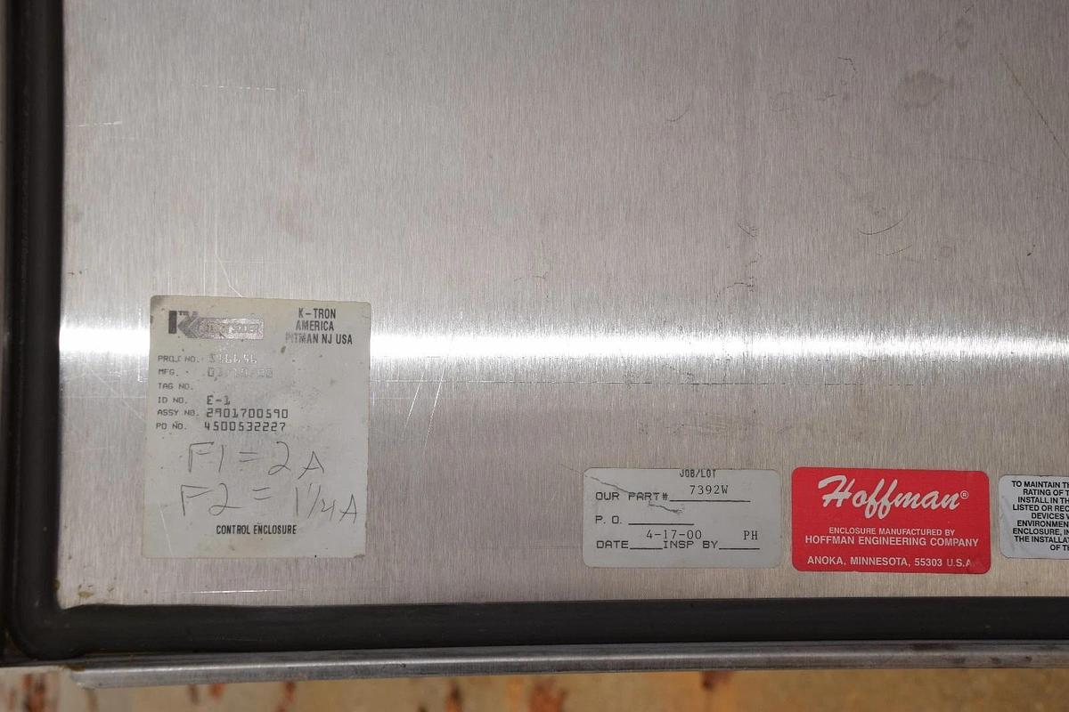 Used Hoffman SS Industrial Control Panel S/S Enclosure 24"x 30"x 20" K-Tron Soder