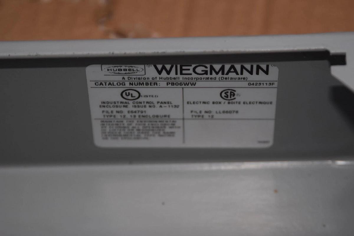 Used HUBBELL PB06WW 6 Button Push Button Station Enclosure